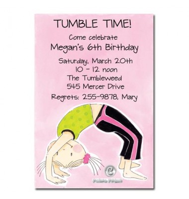 Gymnastics Invitations, Gym Girl, Picture Perfect